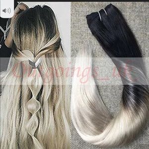 2 pack Balayage Human Hair clip Extensions